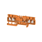 WEIDMÜLLER - Prüftrenn-Reihenklemme ADT, PUSH IN, 2.5mm², 500V, 20A, orange