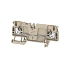 WEIDMÜLLER - Durchgangs-Reihenklemme, PUSH IN, 2.5mm², 800V, 24A, dunkelbeige