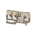 WEIDMÜLLER - Durchgangs-Reihenklemme, PUSH IN, 6mm², 800V, 41A, dunkelbeige