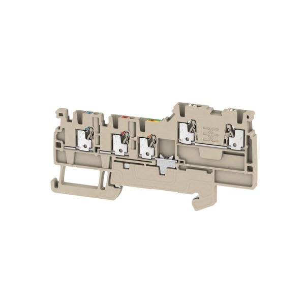 WEIDMÜLLER - Initiator-, Aktor-Reihenklemme, PUSH IN, 1.5mm², 250V, 13.5A, dunkelbeige