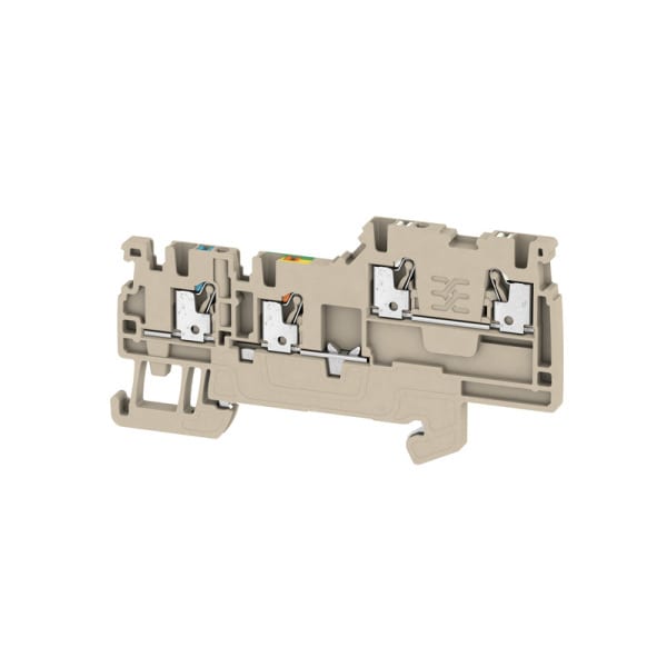 WEIDMÜLLER - Initiator-, Aktor-Reihenklemme, PUSH IN, 1.5mm², 250V, 13.5A, dunkelbeige