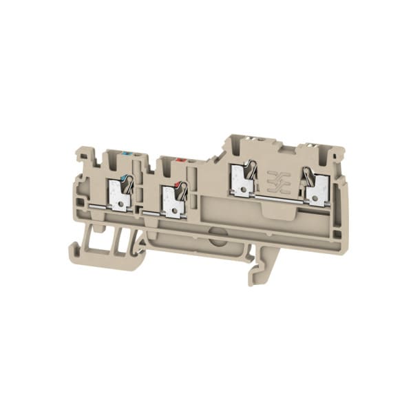 WEIDMÜLLER - Initiator-, Aktor-Reihenklemme, PUSH IN, 1.5mm², 250V, 13.5A, dunkelbeige