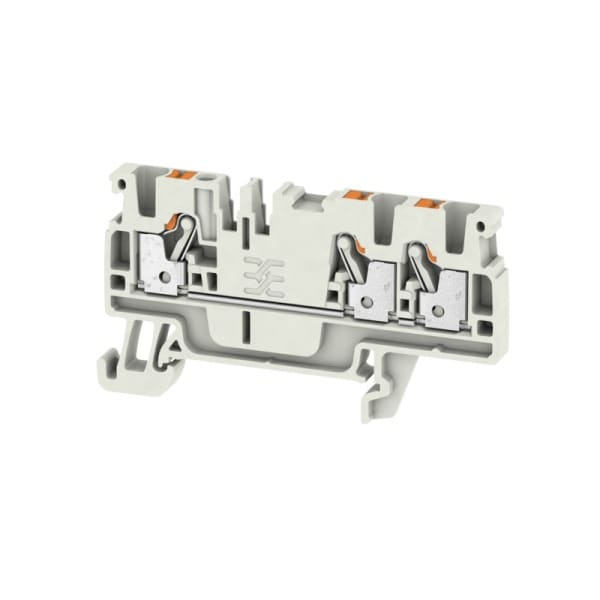 WEIDMÜLLER - Durchgangs-Reihenklemme, PUSH IN, 2.5mm², 800V, 24A, lichtgrau
