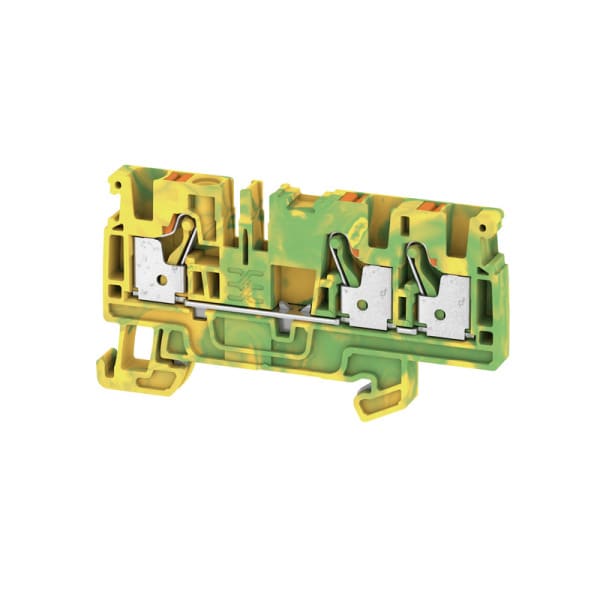 WEIDMÜLLER - Schutzleiter-Reihenklemme, PUSH IN, 4mm², 800V, grün/gelb, orange