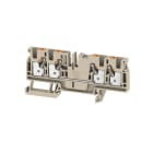 WEIDMÜLLER - Durchgangs-Reihenklemme, PUSH IN, 4mm², 800V, 32A, dunkelbeige