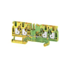 WEIDMÜLLER - Schutzleiter-Reihenklemme, PUSH IN, 4mm², 800V, grün/gelb