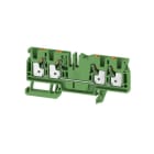 WEIDMÜLLER - Durchgangs-Reihenklemme, PUSH IN, 4mm², 800V, 32A, grün