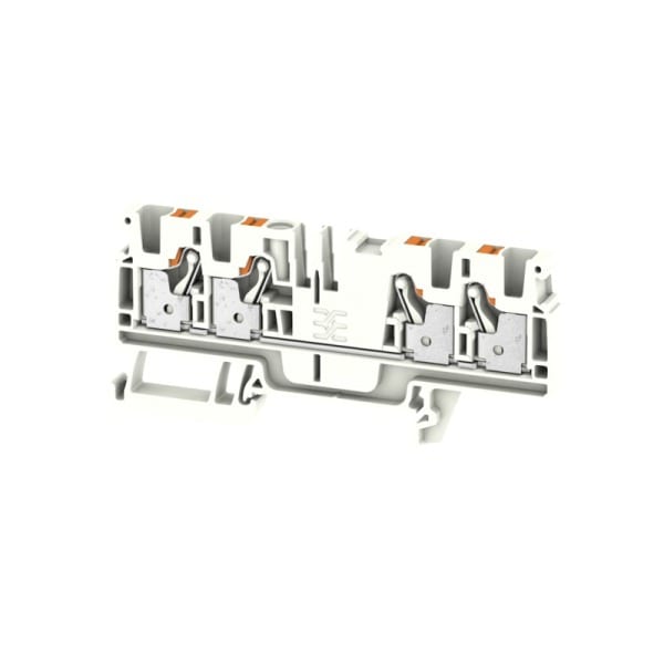 WEIDMÜLLER - Durchgangs-Reihenklemme, PUSH IN, 4mm², 800V, 32A, weiß