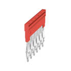 WEIDMÜLLER - Querverbinder, gesteckt, Pole:6, Raster 6.1mm, Isol., 32A, rot
