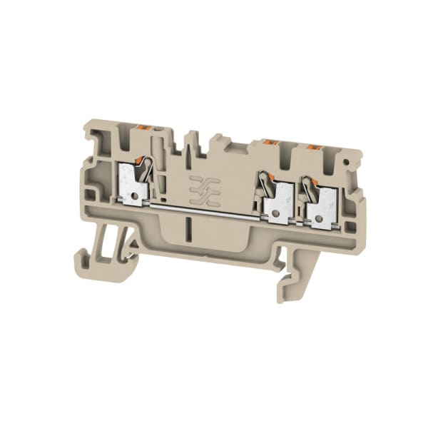 WEIDMÜLLER - Durchgangs-Reihenklemme, PUSH IN, 1.5mm², 500V, 17.5A, dunkelbeige