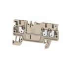 WEIDMÜLLER - Durchgangs-Reihenklemme, PUSH IN, 1.5mm², 500V, 17.5A, dunkelbeige