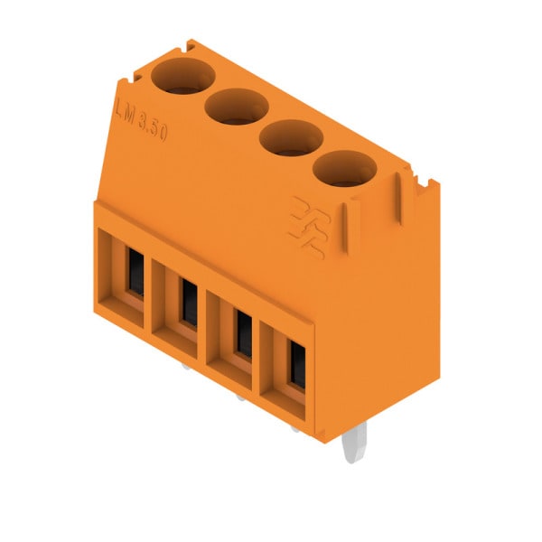WEIDMÜLLER - Leiterplattenklemme, 3.50mm, Polzahl:4, Abgang: 90°, Zugbügelanschluss