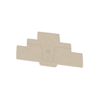 WEIDMÜLLER - Abschlussplatte (Klemmen), 114.1x2.1mm, dunkelbeige
