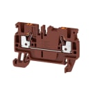 WEIDMÜLLER - Durchgangs-Reihenklemme, PUSH IN, 2.5mm², 800, 24A, braun