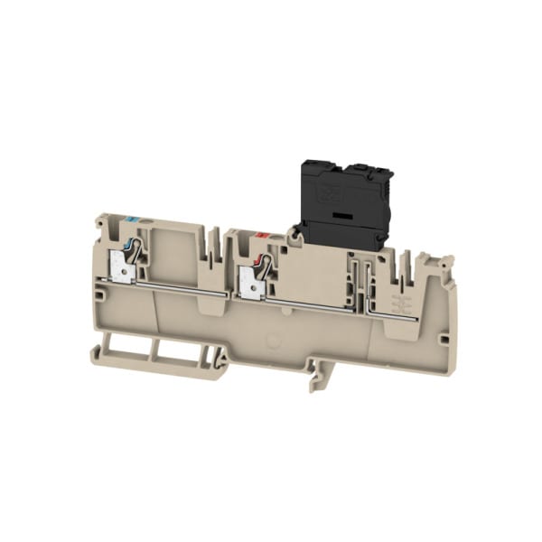 WEIDMÜLLER - Sicherungs-Reihenklemme, mit LED, PUSH IN, 4mm², 70V, 6.3A, dunkelbeige