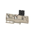 WEIDMÜLLER - Durchgangs-Reihenklemme, PUSH IN, 4mm², 250V, 6.3A, dunkelbeige