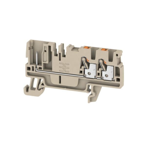 WEIDMÜLLER - Durchgangs-Reihenklemme, PUSH IN, 2.5mm², 800V, 24A, dunkelbeige