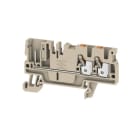 WEIDMÜLLER - Durchgangs-Reihenklemme, PUSH IN, 2.5mm², 800V, 24A, dunkelbeige