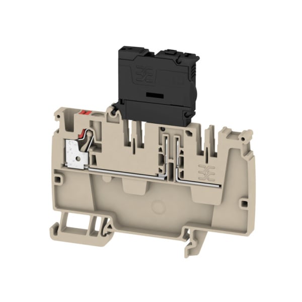 WEIDMÜLLER - Durchgangs-Reihenklemme, PUSH IN, 4mm², 250V, 6.3A, dunkelbeige