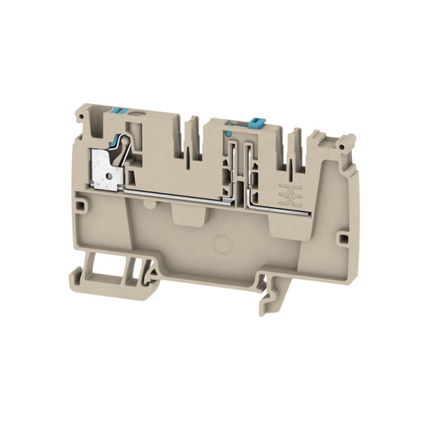 WEIDMÜLLER - Durchgangs-Reihenklemme, PUSH IN, 4mm², 250V, 20A, dunkelbeige