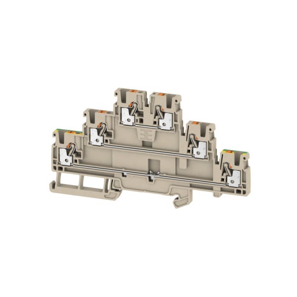 WEIDMÜLLER - Mehrstock-Reihenklemme, PUSH IN, 2.5mm², 800V, 24A, dunkelbeige