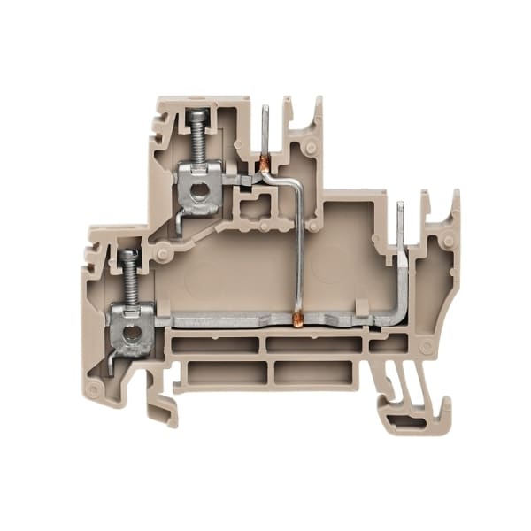 WEIDMÜLLER - Mehrstock-Reihenklemme, Schraubanschl, 2.5mm², 250V, 16.5A, dunkelbeige