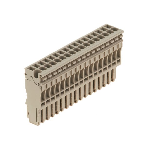 WEIDMÜLLER - Stecker (Klemmen), Steckanschluss, 2.5mm², 500V, 24A, Polzahl: 17, dunkelbeige