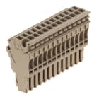 WEIDMÜLLER - Stecker (Klemmen), Steckanschluss, 2.5mm², 500V, 24A, Polzahl: 13, dunkelbeige