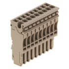WEIDMÜLLER - Stecker (Klemmen), Steckanschluss, 2.5mm², 500V, 24A, Polzahl: 9, dunkelbeige