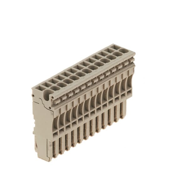 WEIDMÜLLER - Stecker (Klemmen), Steckanschluss, 2.5mm², 500V, 24A, Polzahl: 13, dunkelbeige