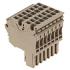 WEIDMÜLLER - Stecker (Klemmen), Steckanschluss, 2.5mm², 500V, 24A, Polzahl: 7, dunkelbeige