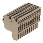 WEIDMÜLLER - Stecker (Klemmen), Steckanschluss, 2.5mm², 500V, 24A, Polzahl: 12, dunkelbeige