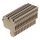 WEIDMÜLLER - Stecker (Klemmen), Steckanschluss, 2.5mm², 500V, 24A, Polzahl: 15, dunkelbeige