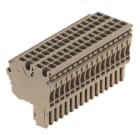 WEIDMÜLLER - Stecker (Klemmen), Steckanschluss, 2.5mm², 500V, 24A, Polzahl: 16, dunkelbeige