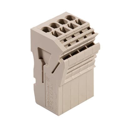 WEIDMÜLLER - Stecker (Klemmen), Steckanschluss, 2.5mm², 500V, 24A, Polzahl: 4, dunkelbeige