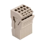 WEIDMÜLLER - Stecker (Klemmen), Steckanschluss, 2.5mm², 500V, 24A, Polzahl: 4, dunkelbeige