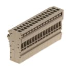 WEIDMÜLLER - Stecker (Klemmen), Steckanschluss, 2.5mm², 500V, 24A, Polzahl: 15, dunkelbeige