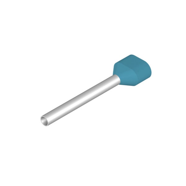 WEIDMÜLLER - Aderendhülse, Zwillings-Aderendhülse, 0.75mm², Abisolierlänge: 21mm, hellblau
