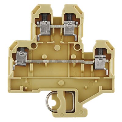 WEIDMÜLLER - Mehrstock-Reihenklemme, Schraubanschl, 4mm², 500V, beige/gelb