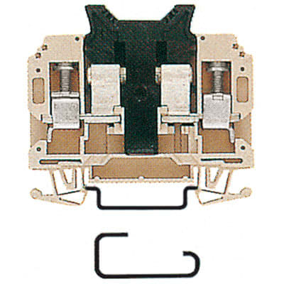 WEIDMÜLLER - Sicherungs-Reihenklemme, Schraubanschl, 10mm², 440V, 10A, dunkelbeige