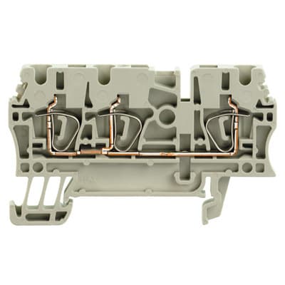 WEIDMÜLLER - Durchgangs-Reihenklemme, Zugfederanschluss, 2.5mm², 800V, 24A, grau