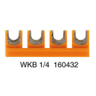 WEIDMÜLLER - Querverbinder, gesteckt, Pole:4, Raster 8mm, Isoliert, orange