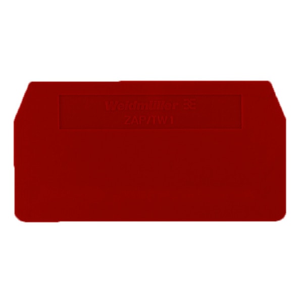 WEIDMÜLLER - Trennwand (Klemmen), Abschluss- und Zwischenplatte, 59.5x30.5mm, rot