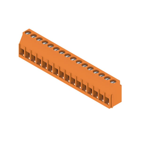 WEIDMÜLLER - Leiterplattenklemme, 5.08mm, Polzahl:16, Abgang: 90°, Zugbügelanschluss