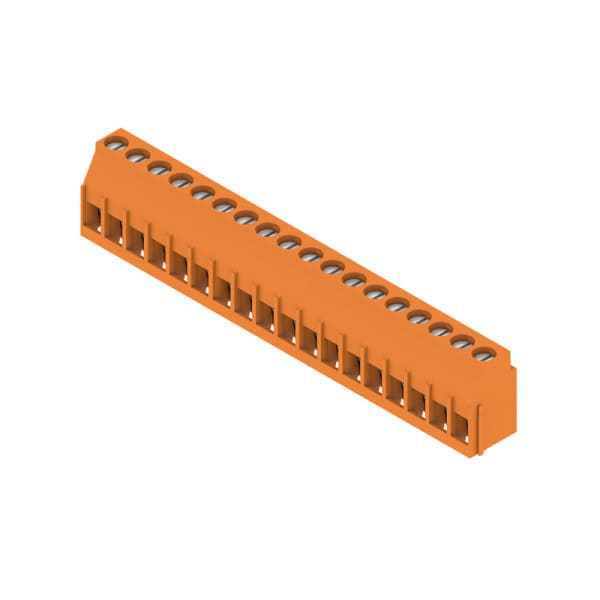WEIDMÜLLER - Leiterplattenklemme, 5.08mm, Polzahl:18, Abgang: 90°, Zugbügelanschluss