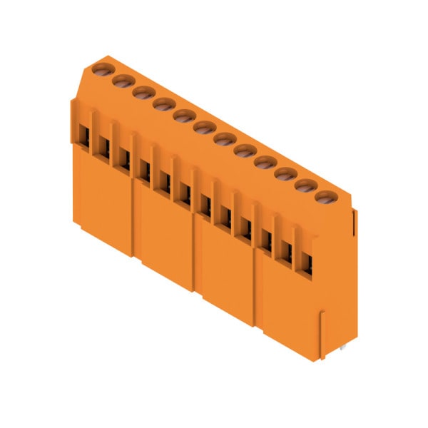 WEIDMÜLLER - Leiterplattenklemme, 5.00mm, Polzahl:12, Abgang: 90°, Zugbügelanschluss