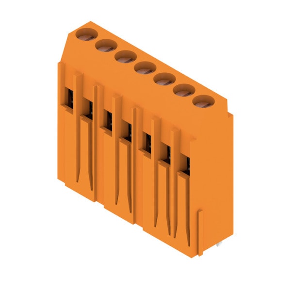 WEIDMÜLLER - Leiterplattenklemme, 5.08mm, Polzahl:7, Abgang: 90°, Zugbügelanschluss