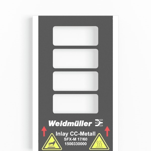 WEIDMÜLLER - Inlay Gerätemarkierer, SFX-M 17/60, Ausführung: Aufnahme von 4 Schildern