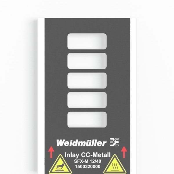 WEIDMÜLLER - Inlay Gerätemarkierer, SFX-M 12/40, Ausführung: Aufnahme von 5 Schildern