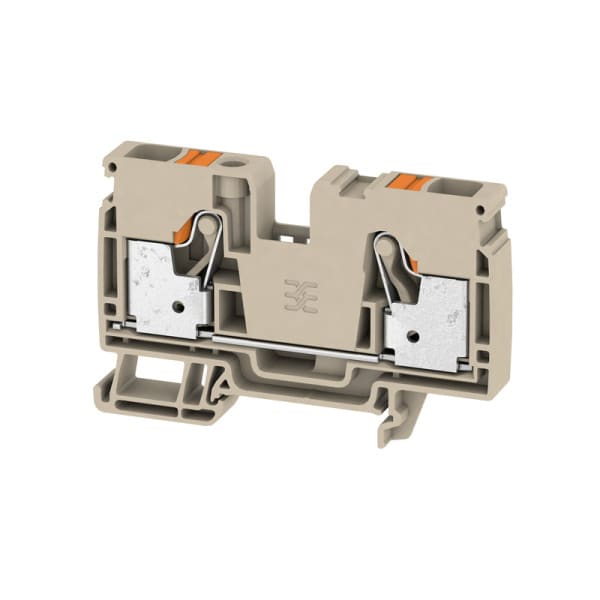 WEIDMÜLLER - Durchgangs-Reihenklemme, PUSH IN, 10mm², 1000V, 57A, dunkelbeige